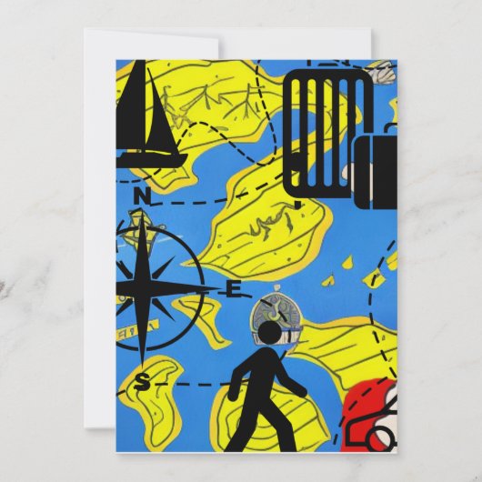 Weltreisende Feiertagskarte (Vorderseite)