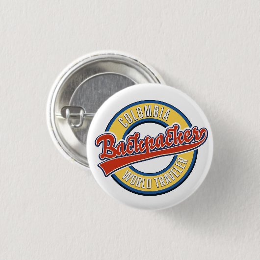 Weltreisende in Kolumbien Button (Vorne & Hinten)