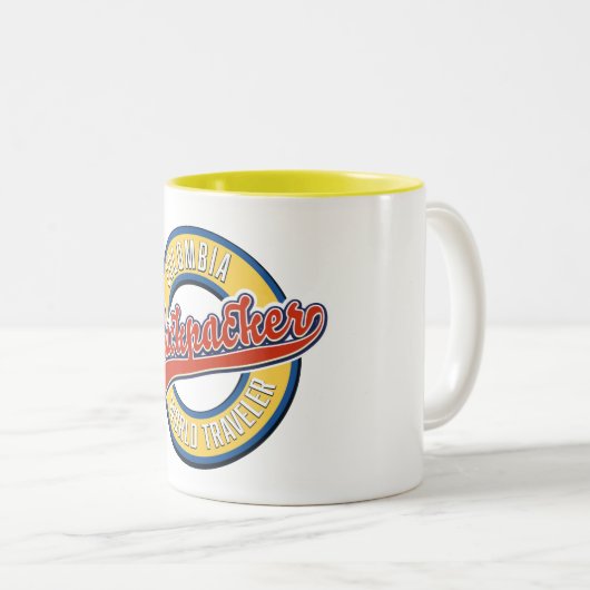 Weltreisende in Kolumbien Zweifarbige Tasse (VorderseiteRechts)