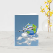 Weltreisende Karte (Gelbe Blume)