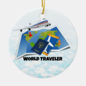 Weltreisende Keramik Ornament (Vorne)