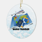 Weltreisende Keramik Ornament (Links)