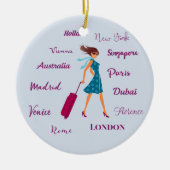 Weltreisende Keramikornament (Vorne)