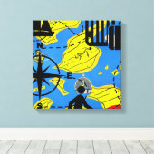 Weltreisende Leinwanddruck (Insitu (Holzboden))