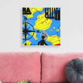 Weltreisende Leinwanddruck (Insitu (Wohnzimmer))