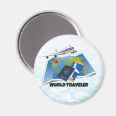 Weltreisende Magnet (Vorderseite/Rückseite)