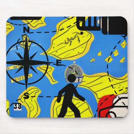 Weltreisende Mousepad (Vorne)