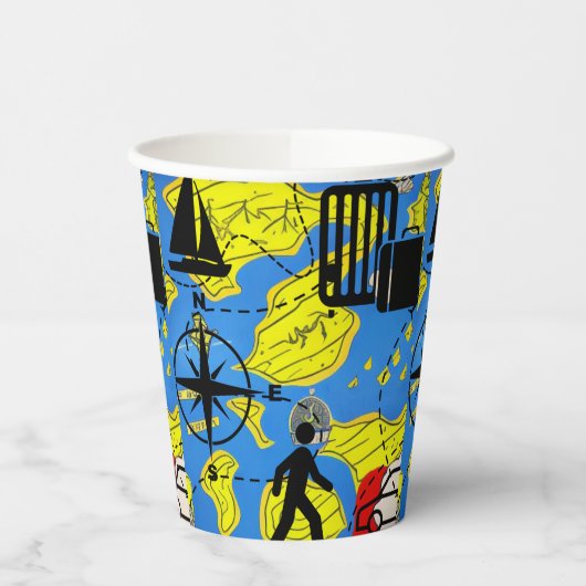 Weltreisende Pappbecher (Links)