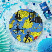 Weltreisende Pappteller (Party)