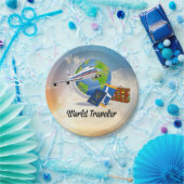 Weltreisende Pappteller (Party)