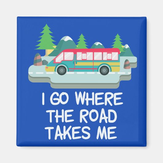 Weltreisende RV Camper Road Trip Urlaub Magnet (Vorne)