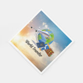 Weltreisende Serviette (Ecke)