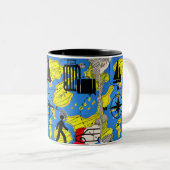 Weltreisende Zweifarbige Tasse (VorderseiteRechts)