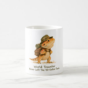 Weltreisender Bartagamen-Kunst Kaffeetasse