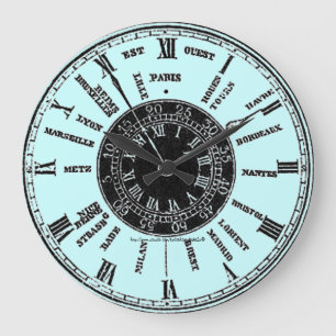 "Weltreisender " Große Wanduhr
