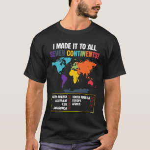 Weltreisender Sieben Kontinente Club Weltkarte Va T-Shirt