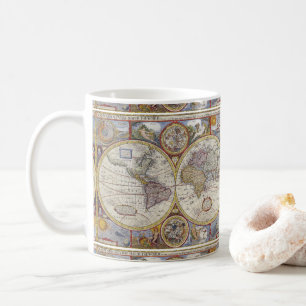 Weltreisender Vintage-Karte Thunder_Cove Kaffeetasse