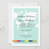 Weltreisenhochzeit Einladung (Vorderseite)