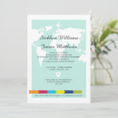 Weltreisenhochzeit Einladung (Stehend Vorderseite)