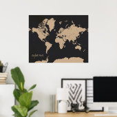 Weltreiseplan Poster (Heimbüro)