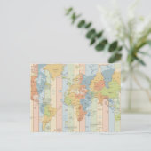 Weltreiserzeit - Zonen Europas und Afrikas Postkarte (Stehend Vorderseite)