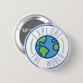 Weltreisetikett erkunden button (Vorne & Hinten)