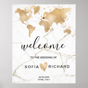 Weltrekord für Hochzeitstag Gold Entfernbares Herz Poster