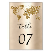 Weltrekord für Hochzeitstag Gold Entfernbares Herz Tischnummer (Rückseite)