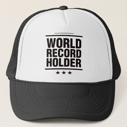 Weltrekord-Halter! Truckerkappe (Vorderseite)