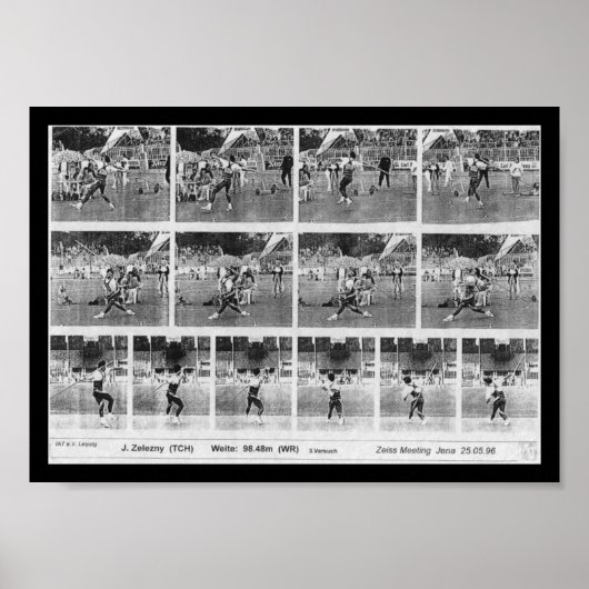 Weltrekord Javelin Poster (Vorne)