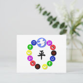 Weltreligionen Postkarte (Stehend Vorderseite)