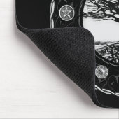 Weltreligions-Schwarzweiss-Baum Mousepad (Ecke)