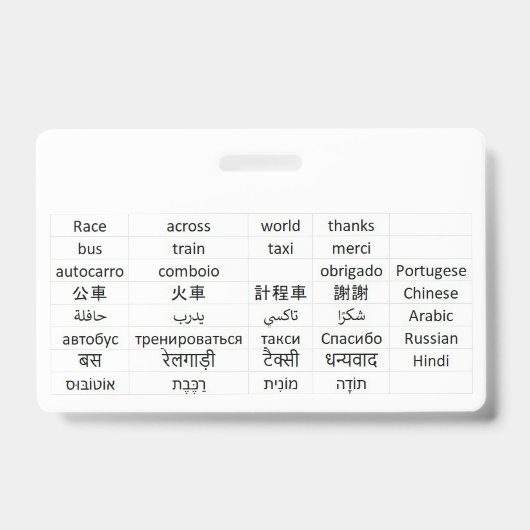 Weltrennen Ausweis (Vorderseite)
