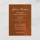 Welts-Birnen-Kunst Visitenkarte (Rückseite)