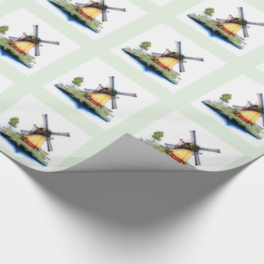 Welts-Holländer-Windmühle Geschenkpapier (Ecke)