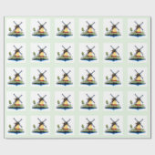 Welts-Holländer-Windmühle Geschenkpapier (Flach)
