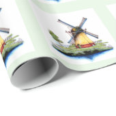 Welts-Holländer-Windmühle Geschenkpapier (Rolleneckpunkt)