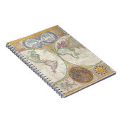 Welts-Karte in den doppelten Hemisphären, 1794 Notizblock (Rechte Seite)