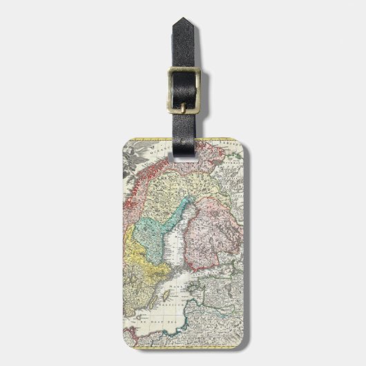 Welts-Karte von Nordeuropa Gepäckanhänger (Vorderseite vertikal)