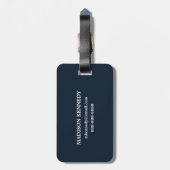 Welts-Karten-Blau Gepäckanhänger (Rückseite vertikal)