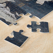 Welts-Karten-Blau Puzzle (Seite)