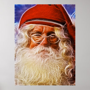 Welts-Vater-Weihnachtsweihnachtsmann-Porträt Poster