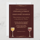 Welts-Weinglas-Weinberg-Weinkellerei-Hochzeit Einladung (Rückseite)