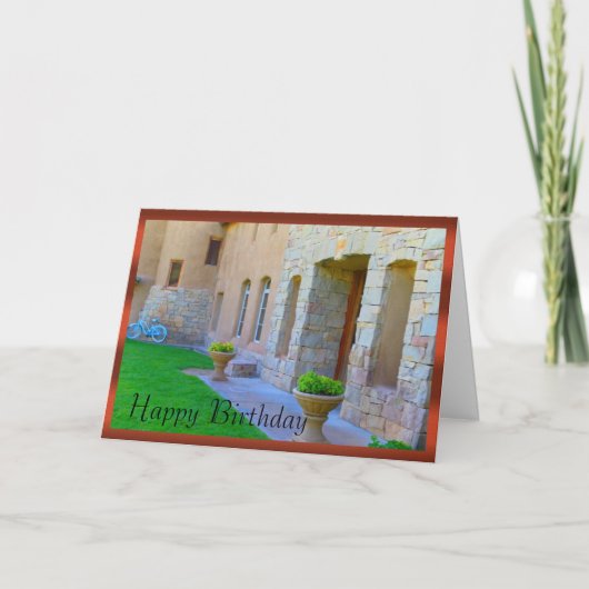 Welts-Weinkellerei-u. Fahrrad-Geburtstag Karte (Vorderseite)