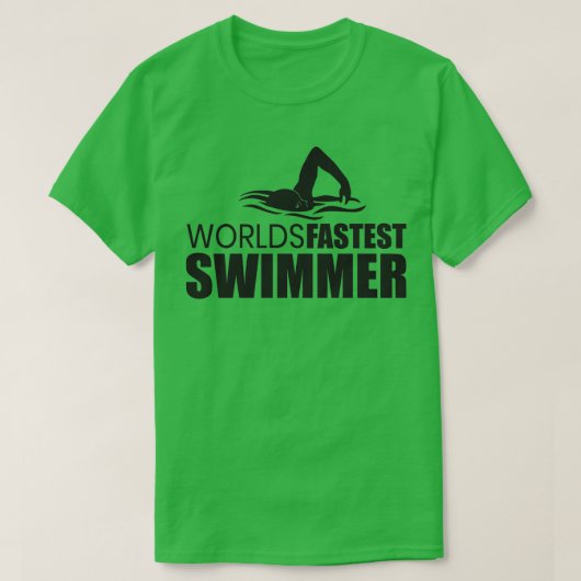 WELTSCHNELLSTE SCHWIMMERSCHWIMMBAD Shirt Sportgesc (Design vorne)