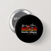 Weltschönster Disc-Golf-Spieler Lustiger Frisbee V Button (Vorne & Hinten)