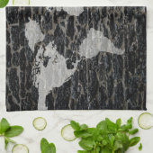 Weltschwarze Wand Handtuch (Gefaltet)