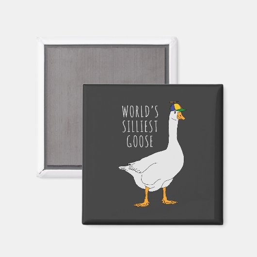 Weltsilberste Gans Magnet (Vorderseite/Rückseite)