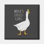 Weltsilberste Gans Magnet (Vorne)