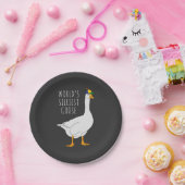 Weltsilberste Gans Pappteller (Party)